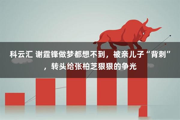 科云汇 谢霆锋做梦都想不到，被亲儿子“背刺”，转头给张柏芝狠狠的争光