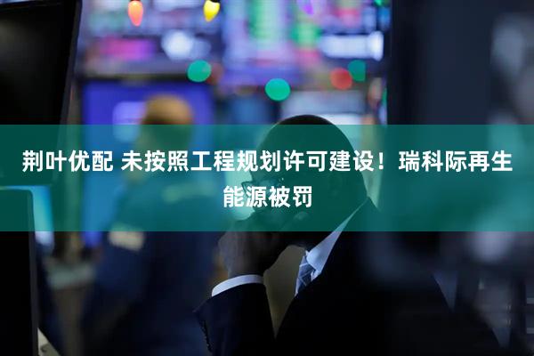 荆叶优配 未按照工程规划许可建设！瑞科际再生能源被罚