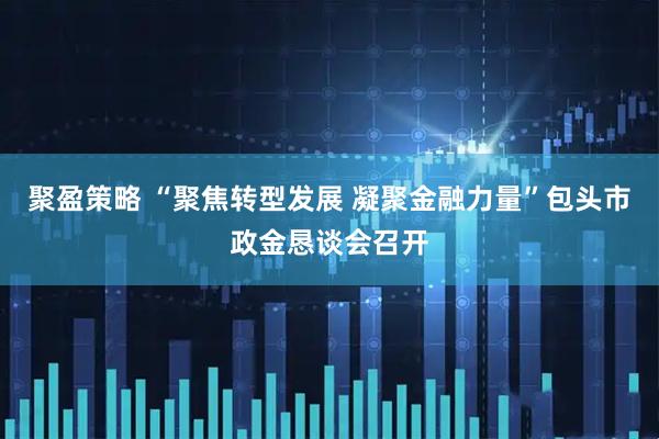 聚盈策略 “聚焦转型发展 凝聚金融力量”包头市政金恳谈会召开
